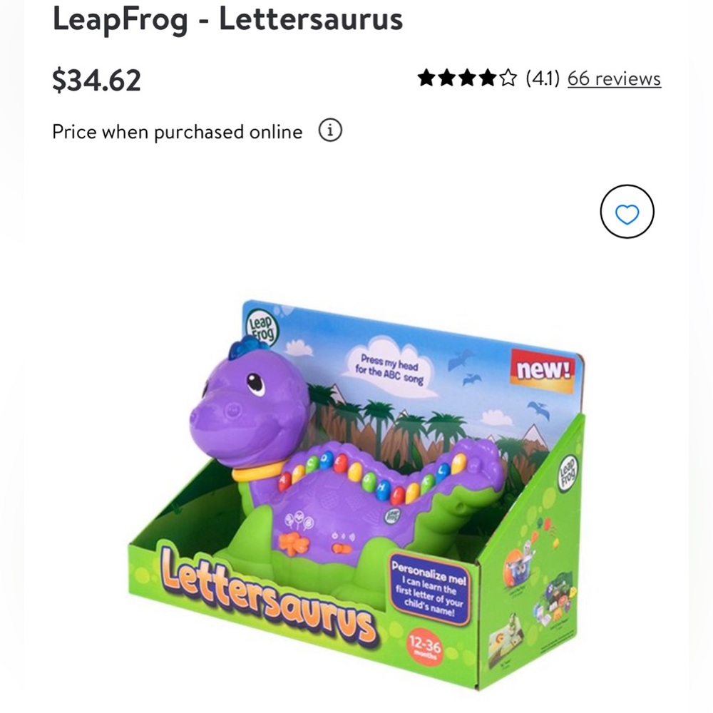 LeapFrog Lettersaurus EUC